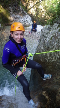 premier rappel du canyon du versoud dans le vercors